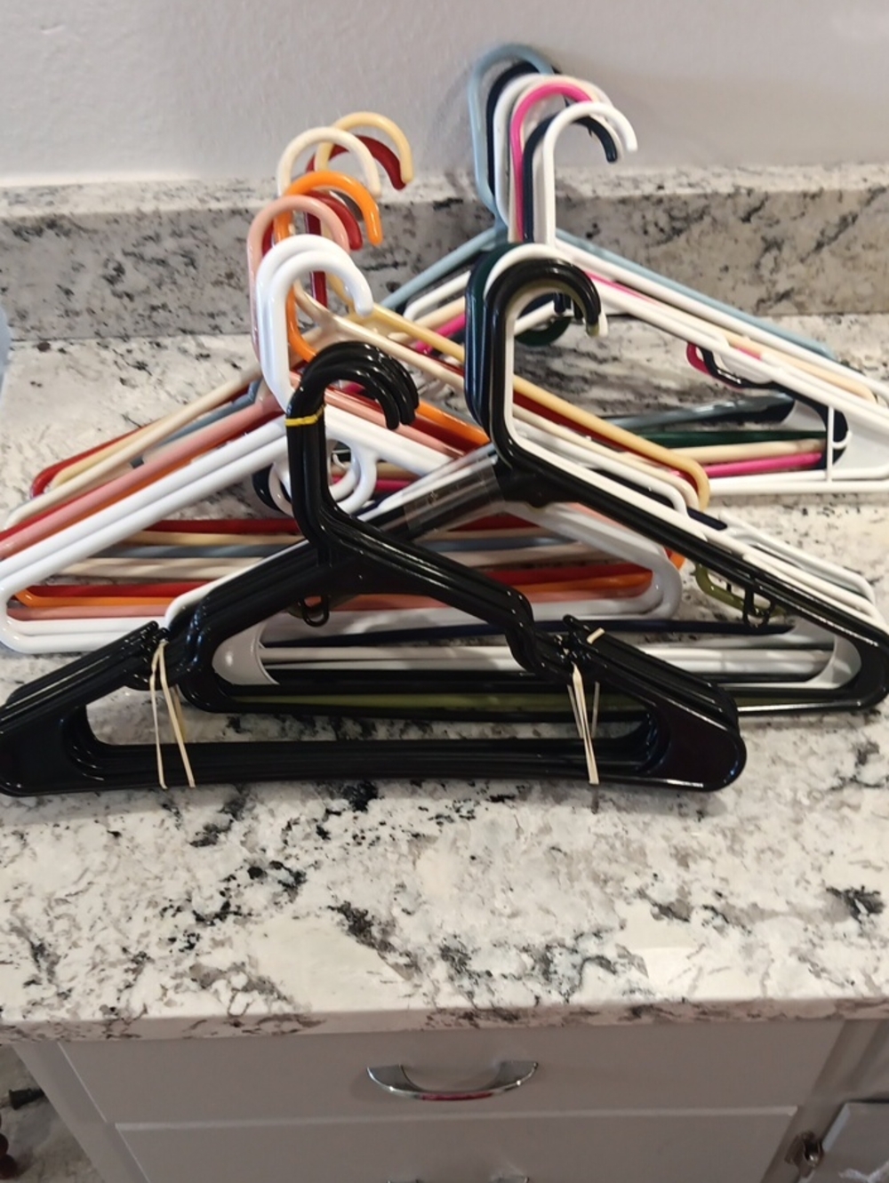 40 Assorted  Multi-Color Plastic Clothing Hangers - Pack